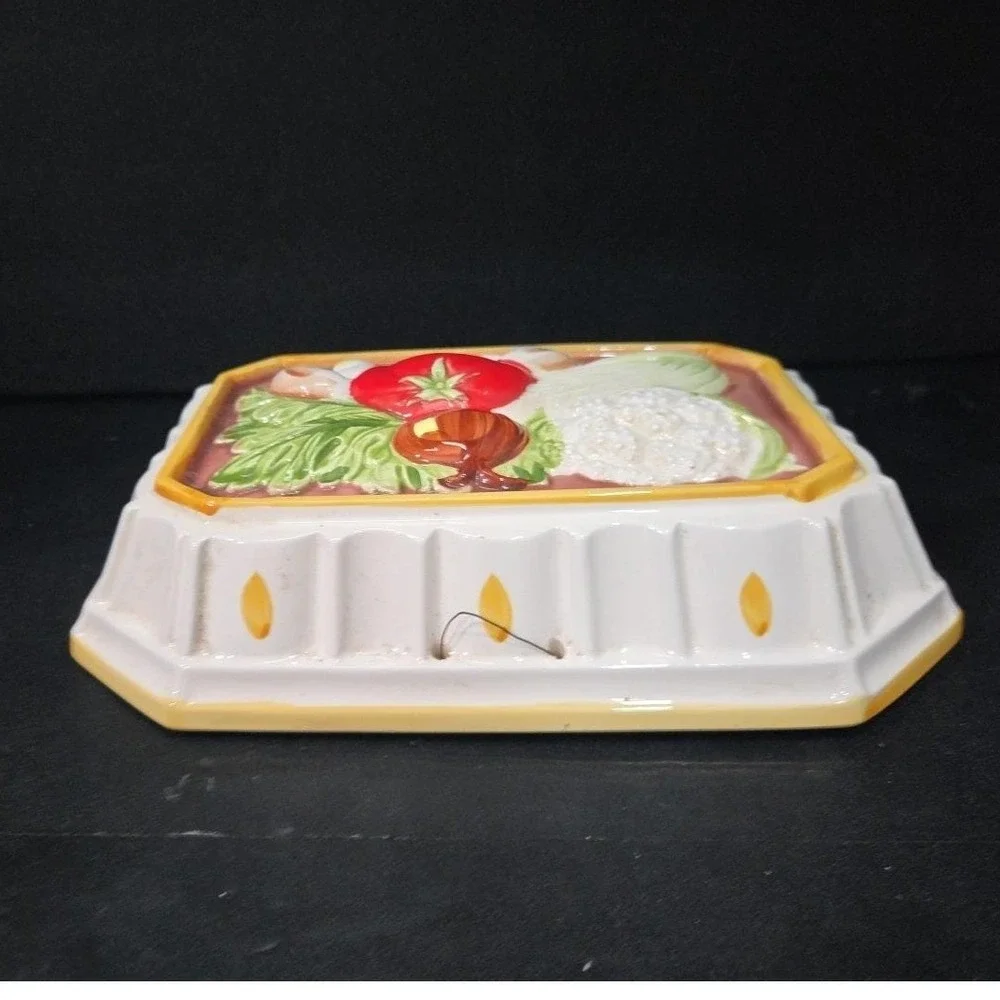 Gailstyn-Sutton‎ Towle Ceramic Vegetable Mold, Vintage Hand Painted Kitchenware